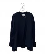 ENFOLDエンフォルド）の古着「PEツイル ASYMMETRY-JACKET」｜ネイビー