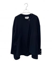 ENFOLD（エンフォルド）の古着「PEツイル ASYMMETRY-JACKET」｜ネイビー