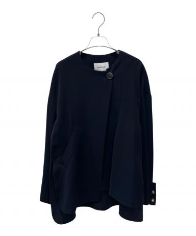 ENFOLD 2024 ASYMMETRY JACKET 38 ブラック 中古・古着通販】ENFOLD (エンフォルド) PEツイル ASYMMETRY-JACKET