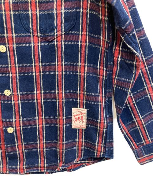 快晴堂（カイセイドウ）快晴堂 (カイセイドウ) チェックデニムシャツ ネイビー サイズ:2の古着・服飾アイテム