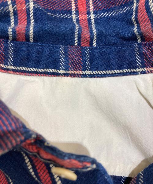快晴堂（カイセイドウ）快晴堂 (カイセイドウ) チェックデニムシャツ ネイビー サイズ:2の古着・服飾アイテム
