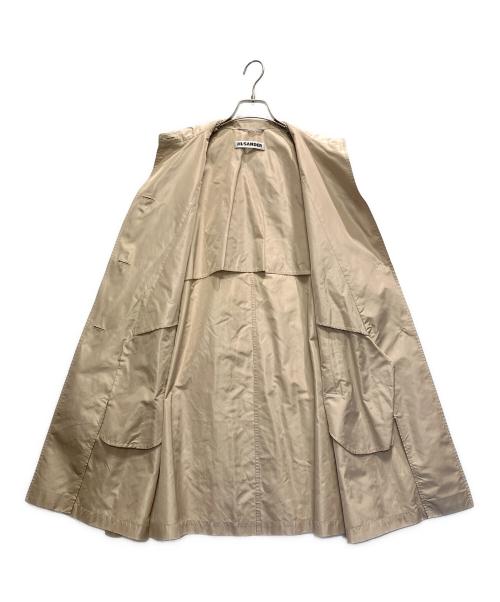 JIL SANDER（ジルサンダー）JIL SANDER (ジルサンダー) シルクステンカラーコート ベージュ サイズ:34の古着・服飾アイテム
