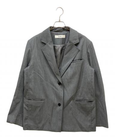 【anuke】ツイルオーバージャケットTwill Over Jacketグレー 中古・古着通販】anuke (アンヌーク) Twill Over Jacket グレー サイズ