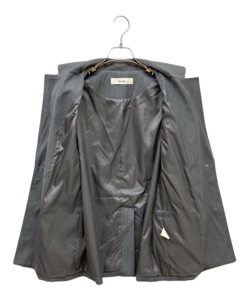 anuke（アンヌーク）anuke (アンヌーク) Twill Over Jacket グレー サイズ:36の古着・服飾アイテム