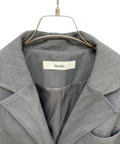 anuke（アンヌーク）anuke (アンヌーク) Twill Over Jacket グレー サイズ:36の古着・服飾アイテム