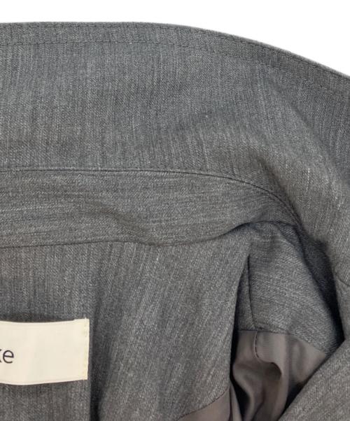 anuke（アンヌーク）anuke (アンヌーク) Twill Over Jacket グレー サイズ:36の古着・服飾アイテム
