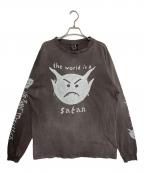 SAINT MICHAELセントマイケル）の古着「LS TEE SATAN」｜チャコールグレー