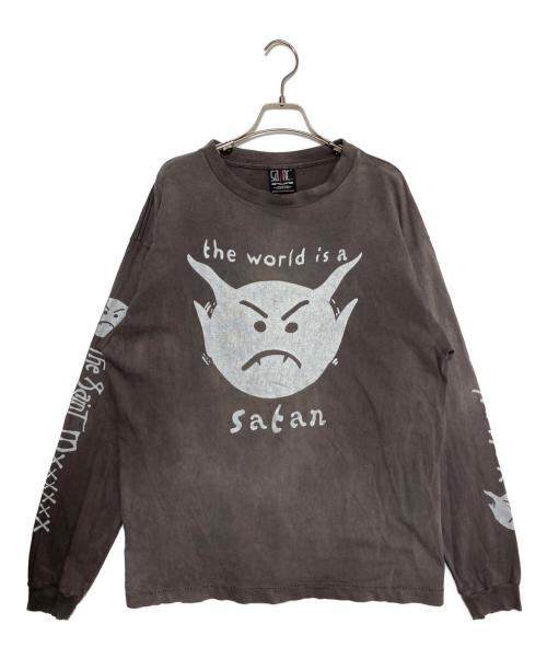 SAINT MICHAEL（セントマイケル）SAINT MICHAEL (セントマイケル) LS TEE SATAN チャコールグレー サイズ:Lの古着・服飾アイテム