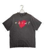 SAINT MICHAELセントマイケル）の古着「SS TEE/ HEART」｜チャコールグレー