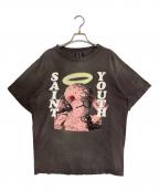 SAINT MICHAELセントマイケル）の古着「T-SHIRT SAINT YOUTH ASCENSION」｜チャコールグレー