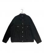 BALENCIAGAバレンシアガ）の古着「Spray Paint BB Logo Denim Jacket」｜ブラック