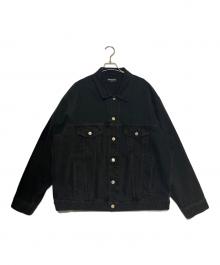 BALENCIAGA（バレンシアガ）の古着「Spray Paint BB Logo Denim Jacket」｜ブラック