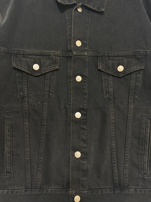 BALENCIAGA（バレンシアガ）BALENCIAGA (バレンシアガ) Spray Paint BB Logo Denim Jacket ブラック サイズ:XSの古着・服飾アイテム
