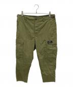 uniform experimentユニフォームエクスペリメント）の古着「HEM CUT OFF CROPPED CARGO PANTS」｜オリーブ