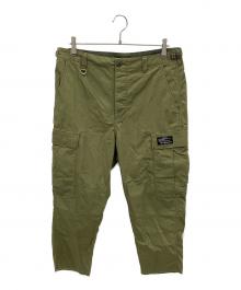 uniform experiment（ユニフォームエクスペリメント）の古着「HEM CUT OFF CROPPED CARGO PANTS」｜オリーブ