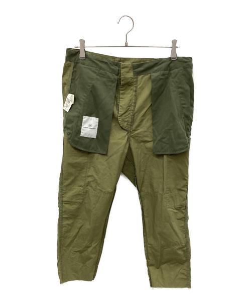 uniform experiment（ユニフォームエクスペリメント）uniform experiment (ユニフォームエクスペリメント) HEM CUT OFF CROPPED CARGO PANTS オリーブ サイズ:2の古着・服飾アイテム