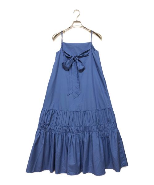 HER LIP TO（ハーリップトゥ）HER LIP TO (ハーリップトゥ) Back Ribbon Cami Long Dress ブルー サイズ:SIZE Sの古着・服飾アイテム