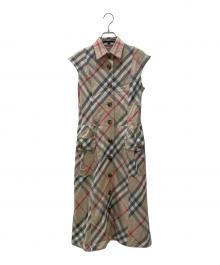BURBERRY LONDON（バーバリーロンドン）の古着「シャツワンピース」｜ベージュ