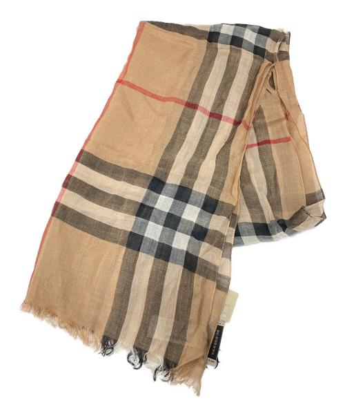 BURBERRY（バーバリー）BURBERRY (バーバリー) ウールシルクスカーフ ブラウン 未使用品の古着・服飾アイテム