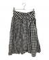 tricot COMME des GARCONS（トリココムデギャルソン）の古着「切替ギンガムスカート」｜ブラック×ホワイト