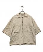 Deux Alluresドゥ アリュール）の古着「ASHIKO ハーフジップシャツ」｜アイボリー