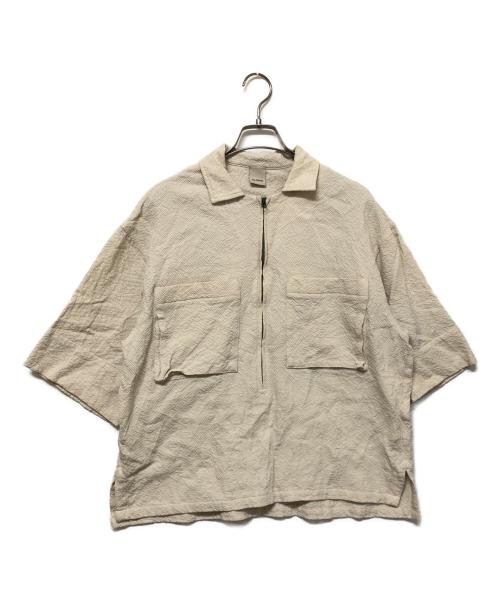 Deux Allures（ドゥ アリュール）Deux Allures (ドゥ アリュール) ASHIKO ハーフジップシャツ アイボリー サイズ:Freeの古着・服飾アイテム