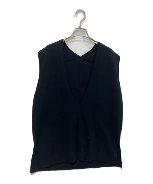 SLOBE IENA（スローブ イエナ）SLOBE IENA (スローブ イエナ) ダブルフェイスコットンニットベスト　 26AW ブラック サイズ:-の古着・服飾アイテム
