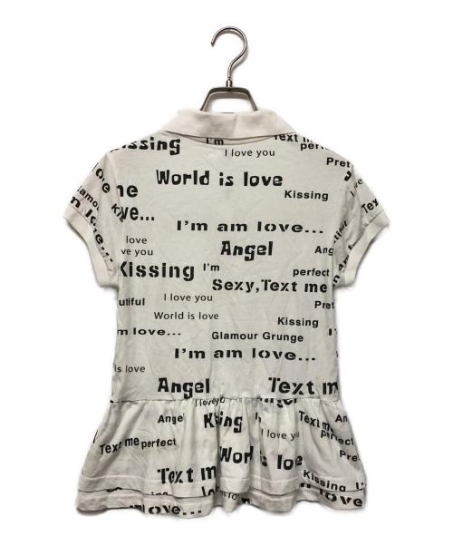 PRAYING（プレイング）Praying (プレイング) World Is Love Womens Polo ホワイト サイズ:SIZE Mの古着・服飾アイテム