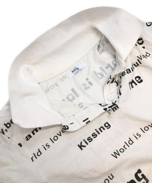 PRAYING（プレイング）Praying (プレイング) World Is Love Womens Polo ホワイト サイズ:SIZE Mの古着・服飾アイテム