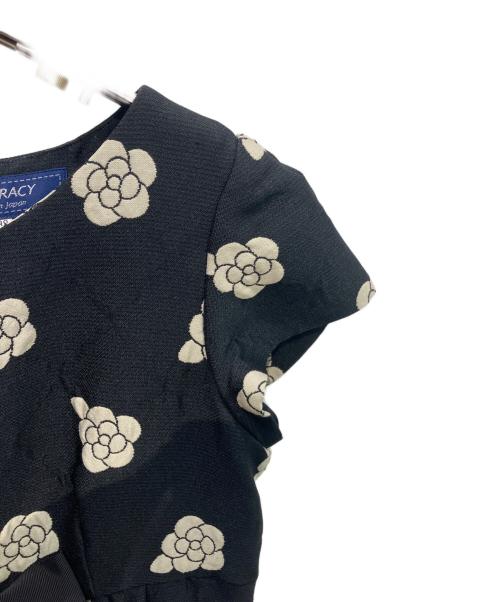 M'S GRACY（エムズグレイシー）M'S GRACY (エムズグレイシー) カメリアリボンワンピース ブラック サイズ:38の古着・服飾アイテム