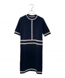 'S Max Mara（エスマックスマーラ）の古着「ウールカシミヤニットワンピース」｜ネイビー