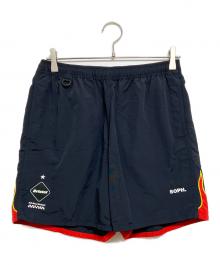 F.C.R.B.（エフシーレアルブリストル）の古着「FIRE FLAME SHORTS」｜ブラック×レッド