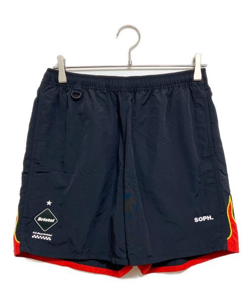 F.C.R.B.（エフシーレアルブリストル）F.C.R.B. (エフシーレアルブリストル) FIRE FLAME SHORTS ブラック×レッド サイズ:Sの古着・服飾アイテム