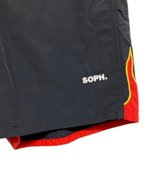 F.C.R.B.（エフシーレアルブリストル）F.C.R.B. (エフシーレアルブリストル) FIRE FLAME SHORTS ブラック×レッド サイズ:Sの古着・服飾アイテム