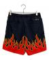 F.C.R.B. (エフシーレアルブリストル) FIRE FLAME SHORTS ブラック×レッド サイズ:S：13000円