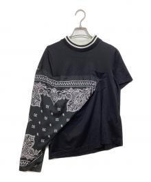 sacai（サカイ）の古着「ペイズリーカットソー」｜ブラック
