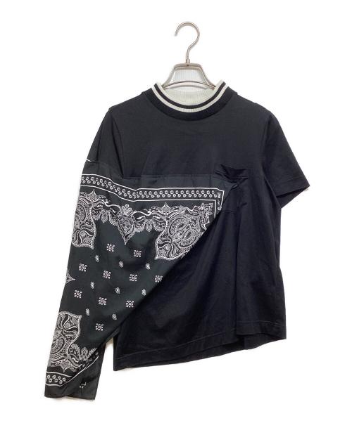 sacai（サカイ）sacai (サカイ) ペイズリーカットソー ブラック サイズ:1の古着・服飾アイテム