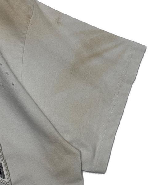 BALENCIAGA（バレンシアガ）BALENCIAGA (バレンシアガ) クラッシュダスト加工ワッペンTシャツ ライトグレー サイズ:1の古着・服飾アイテム