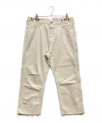 chimala×journal standard luxeチマラ×ジャーナルスタンダード ラックス）の古着「for luxe ADJASTABLE WIDE TAPERED」｜アイボリー