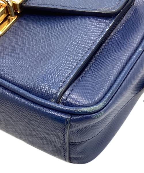 PRADA（プラダ）PRADA (プラダ) サフィアーノ ショルダーバッグ ブルー サイズ:-の古着・服飾アイテム