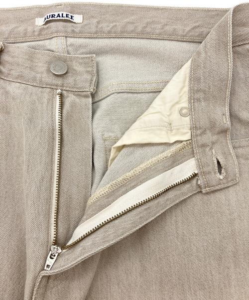 AURALEE（オーラリー）AURALEE (オーラリー) FADED HARD TWIST BROWN DENIM WIDE PANTS ベージュ サイズ:32の古着・服飾アイテム
