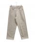 AURALEE（オーラリー）の古着「FADED HARD TWIST BROWN DENIM WIDE PANTS」｜ベージュ