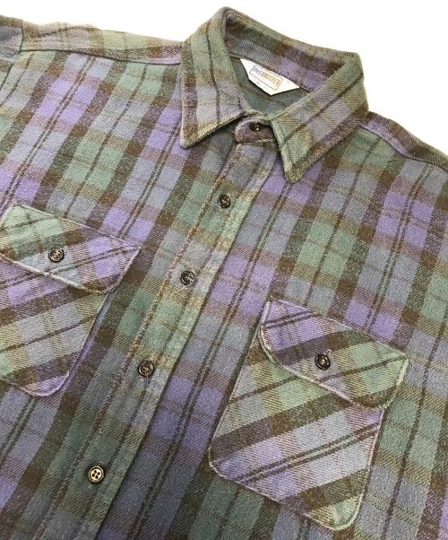FIVE BROTHER（ファイブブラザー）FIVE BROTHER (ファイブブラザー) ヘビーネルシャツ ブルー サイズ:XLの古着・服飾アイテム