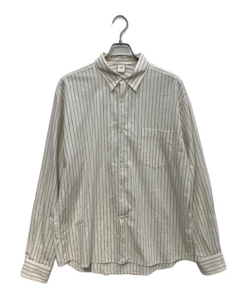 OVY（オヴィー）OVY (オヴィー) Cotton Linen Stripe Relax Shirts　059 アイボリー サイズ:XLの古着・服飾アイテム
