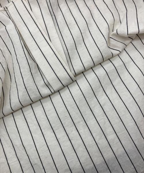 OVY（オヴィー）OVY (オヴィー) Cotton Linen Stripe Relax Shirts　059 アイボリー サイズ:XLの古着・服飾アイテム