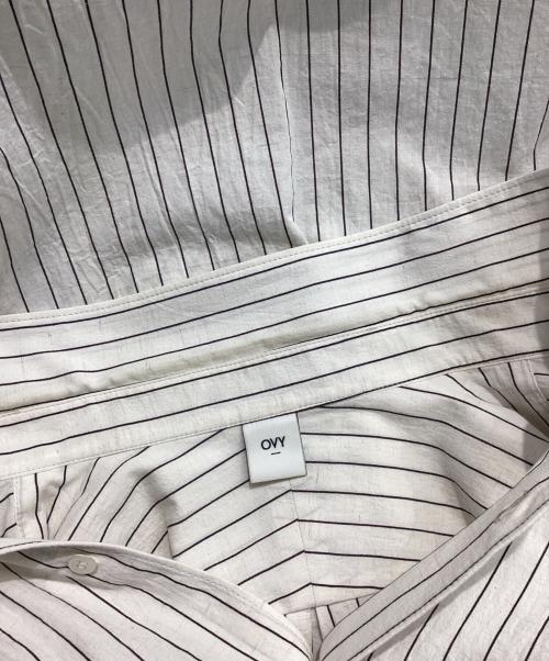 OVY（オヴィー）OVY (オヴィー) Cotton Linen Stripe Relax Shirts　059 アイボリー サイズ:XLの古着・服飾アイテム