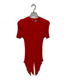 ALEXANDER WANG（アレキサンダー・ワン）の古着「Ballchain Split Hem T-Shirt」｜レッド