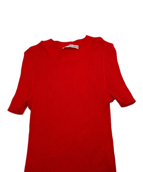 ALEXANDER WANG（アレキサンダー・ワン）ALEXANDER WANG (アレキサンダー・ワン) Ballchain Split Hem T-Shirt レッド サイズ:Sの古着・服飾アイテム