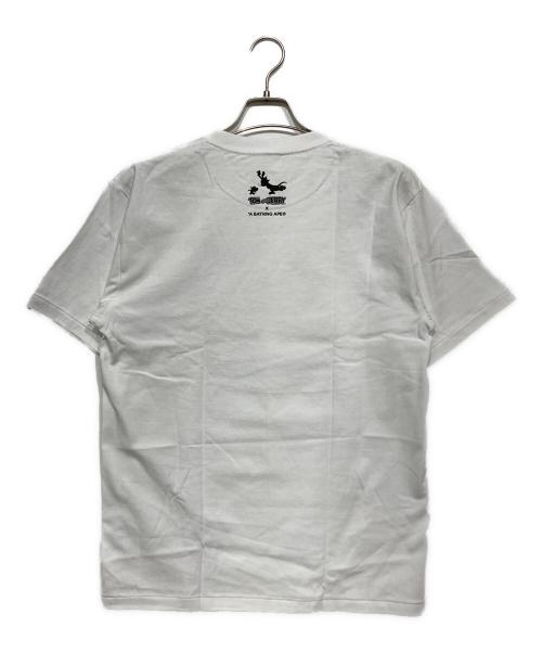 A BATHING APE（アベイシングエイプ）A BATHING APE (アベイシングエイプ) TOM and JERRY (トム アンド ジェリー) コラボプリントTシャツ ホワイト サイズ:Lの古着・服飾アイテム