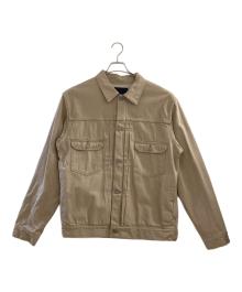 MOMOTARO JEANS（桃太郎ジーンズ）の古着「Kaki-Shibu Dyed Denim Double Pocket Jacket」｜ベージュ